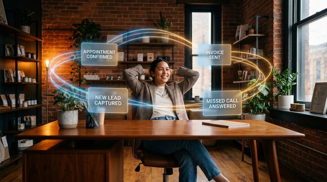 Automation working quietly in the background of a calm business